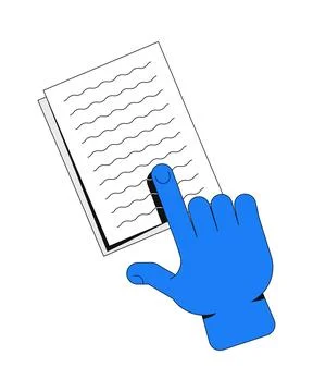 Interactive reading gesture vector illustration Stock Illustration