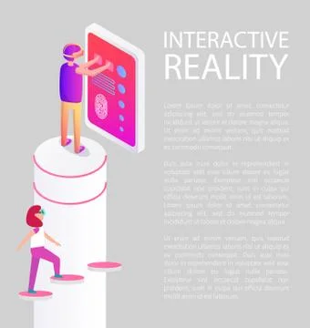 Interactive Reality Devices Vector Illustration イラスト素材