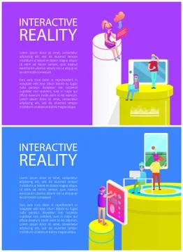 Interactive Reality Gadgets Vector Illustration Stock Illustration