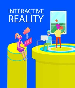 Interactive Reality Games Vector Illustration イラスト素材