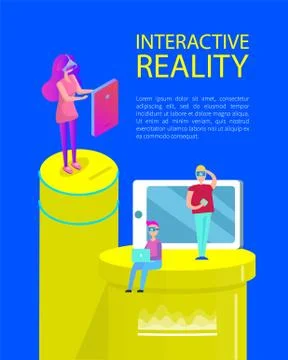 Interactive Reality Poster Vector Illustration イラスト素材