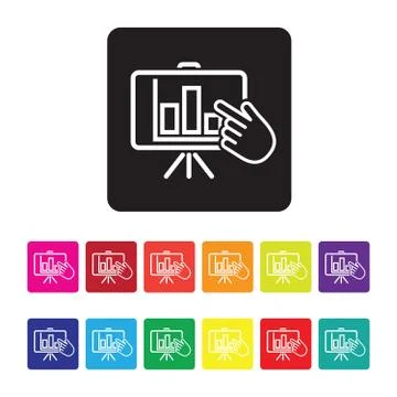Interactive report icon Stock-Illustration