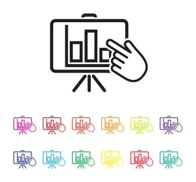 Interactive report icon Stock Illustration