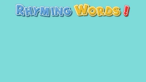 Interactive Rhyming Words Animation with Visual Elements Video stock 308437914