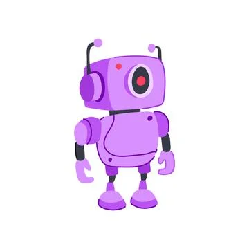 Interactive robot toy cartoon vector illustration Stock Illustration