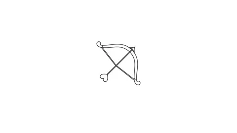 Interactive romantic photo album connectivity vector line icon loop Stock Footage 342734894