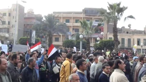 Interactive scenes from Tahrir Square during the January Revolution Stock Footage 114818776