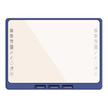 Interactive screen icon cartoon vector. Touch smart screen Stock Illustration