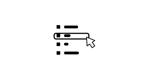 Interactive Selectable List Icon Stock Footage 340307034