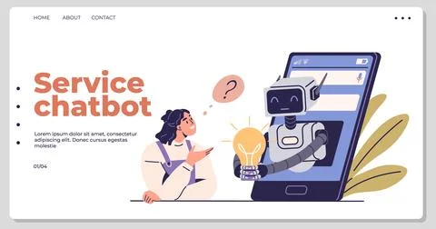Interactive Service Chatbot Consultation On a Smartphone Stock Illustration