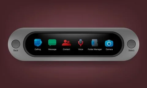 Interactive Smart Device User Interface Dashboard With App Icons Stock Illustration