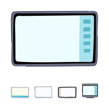 Interactive smartboard digital technology display collection Stock Illustration