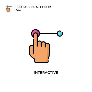 Interactive Special lineal color icon. Illustration symbol design template fo Stock Illustration