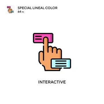 Interactive Special lineal color icon. Illustration symbol design template fo Stock Illustration