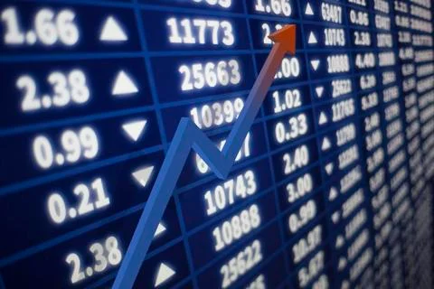 Interactive stock market chart Foto stock
