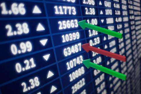 Interactive stock market chart Foto stock