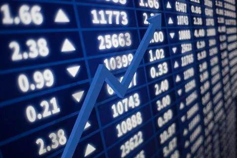 Interactive stock market chart Foto stock