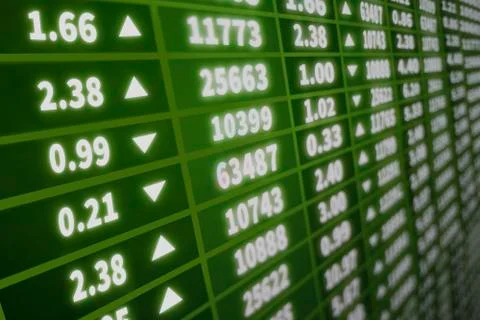 Interactive stock market chart Foto stock
