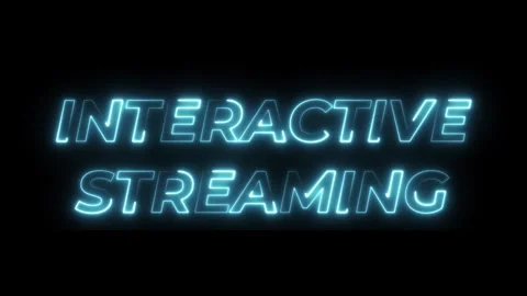 Interactive Streaming Neon Sign Stock Footage 287400007