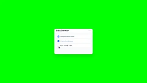 Interactive Task Checklist for Project Deployment on Green Screen 스톡 동영상 347034014