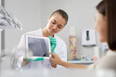 Interactive Technology at Dental Clinic Stock Photos