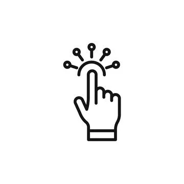 Interactive Touch Icon Perfect for User Engagement Stockillustratie