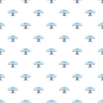 Interactive touchscreen desk surface future technology seamless pattern Illustrazione stock