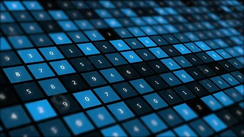 Interactive touchscreen display with virtual numeric map. Stock Illustration