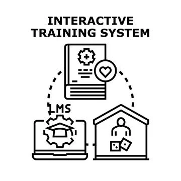 Interactive training system concept for modern education and learning 库存插图