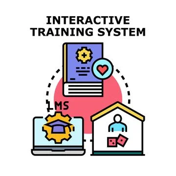Interactive training system concept for modern education and learning Stock Illustration