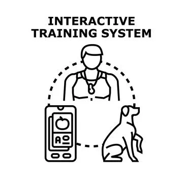 Interactive training system for pet and education Stock Illustration