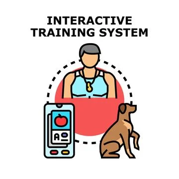 Interactive training system for pet and education Stock Illustration