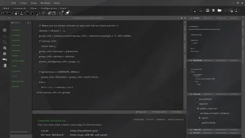Interactive user interface designed for developers, showcasing animated code Stock Footage 280123468