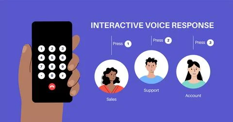 Interactive voice response Stock Illustration