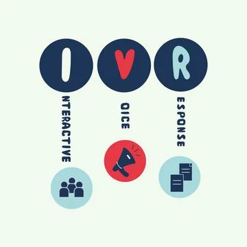 Interactive voice response symbol. Call center icon flat vector illustration Stock Illustration