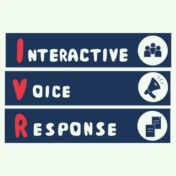 Interactive voice response symbol. Call center icon flat vector illustration Stock Illustration