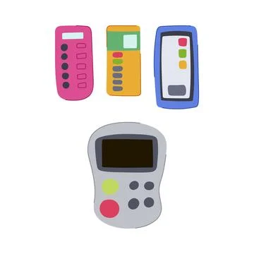 Interactive voting clickers for audience participation or survey Stockillustratie