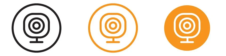 Interactive Webcam Icon for Communication and Technology Graphics Essential.. Stock Illustration