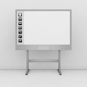 Interactive whiteboard Illustrazione stock