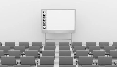 Interactive whiteboard Stock Illustration