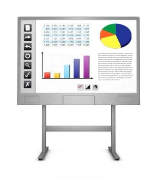 Interactive whiteboard Stock Illustration