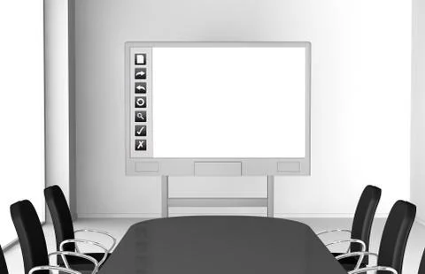 Interactive whiteboard Illustrazione stock