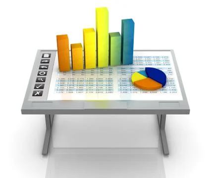 Interactive whiteboard Stock Illustration