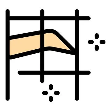 Interactive whiteboard showing decreasing trend with sparkles icon Stockillustratie
