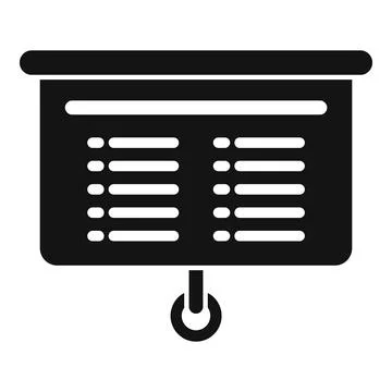 Interactive whiteboard showing text and images for modern education Illustrazione stock