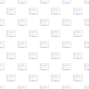 Interactive whiteboard smart screen technology education pattern Illustrazione stock