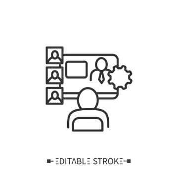 Interactive workshop. Editable vector illustration Stock Illustration