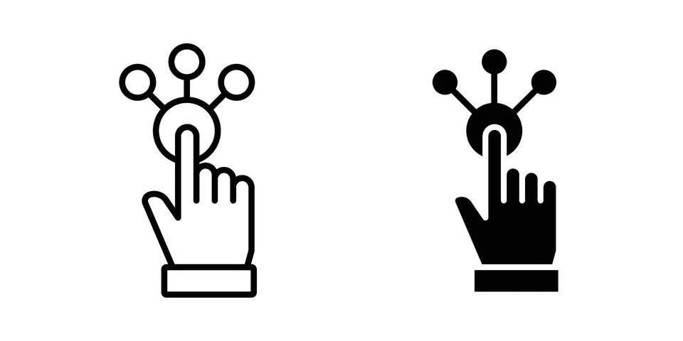 Interactivity icon bundle for website design projects 스톡 일러스트