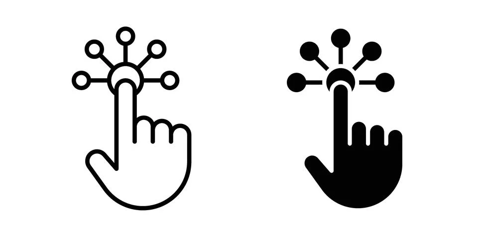 Interactivity icon for web projects Stock Illustration