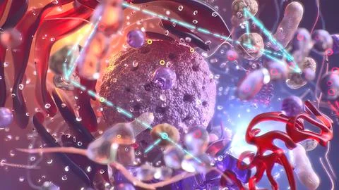 Intercellular connections, structures that provide adhesion and communication Stock Illustration